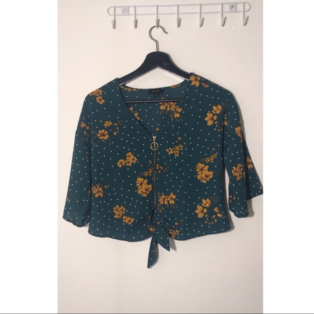 Floral Blouse | Green | SIZE: S